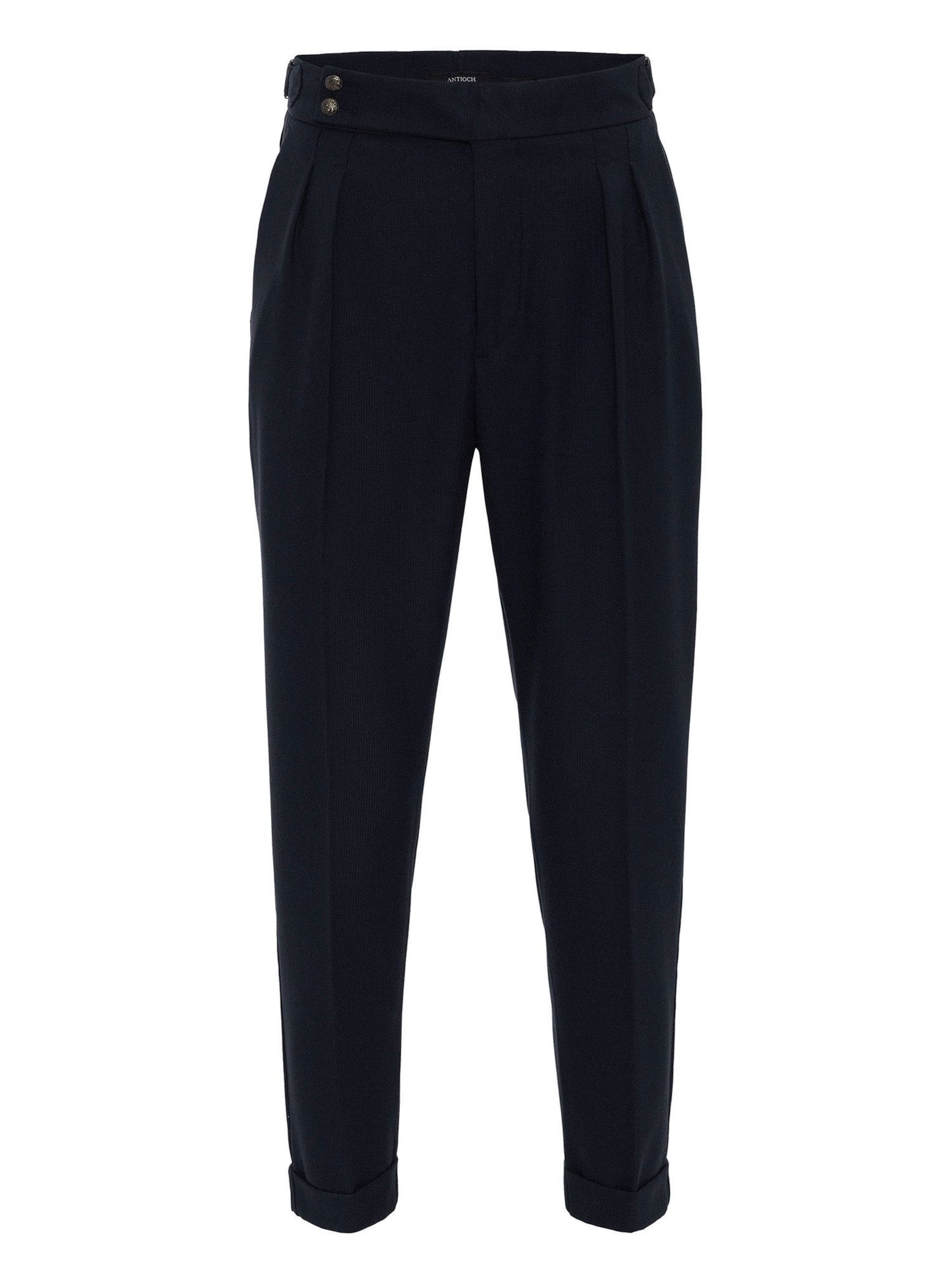 Antioch Regular Pleat-front trousers in Blue: front