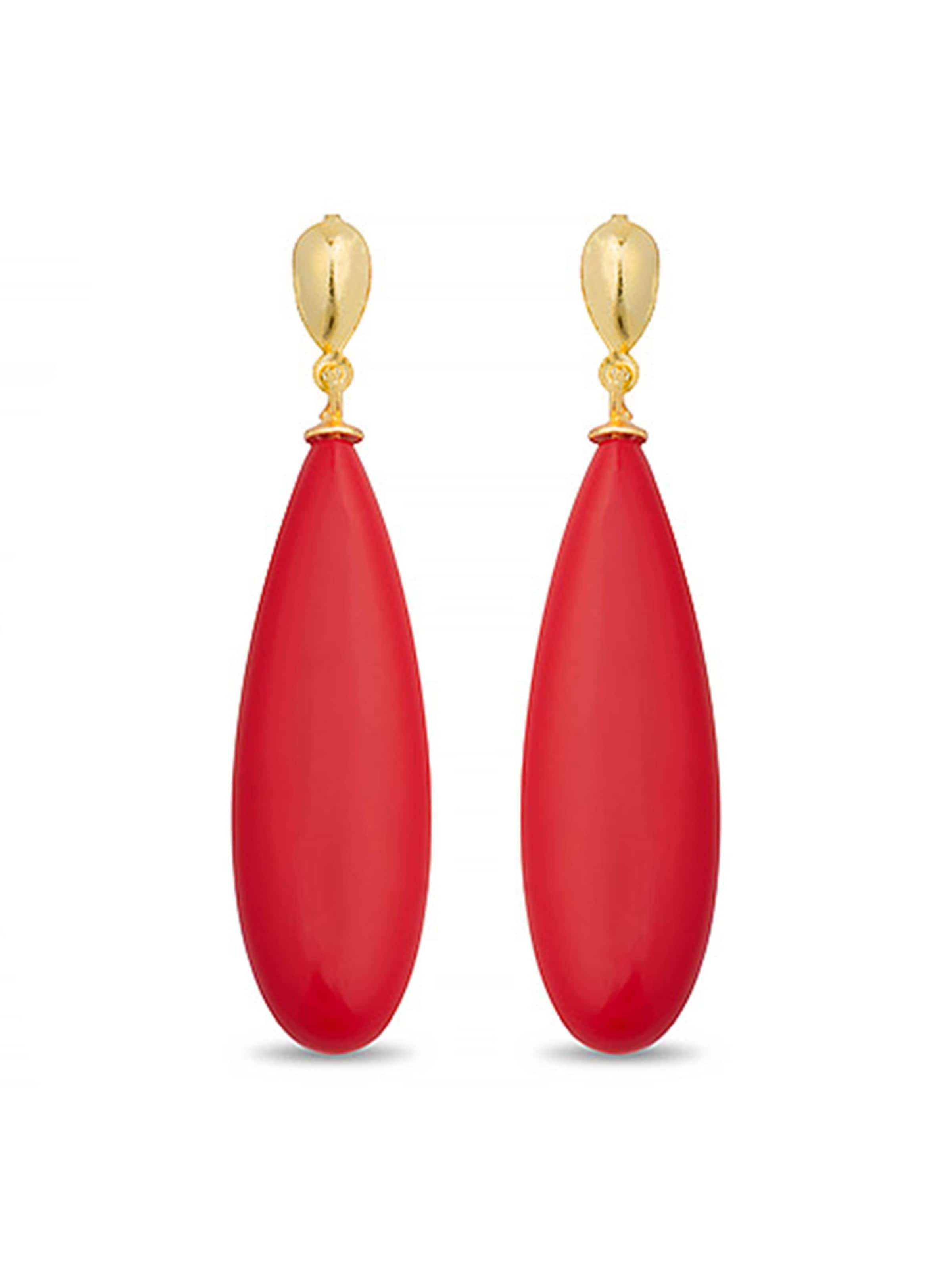 Luxenter Oorbellen 'Adak' in Rood: voorkant