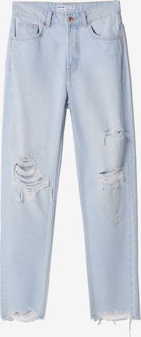 Bershka Slimfit Jeans in Blauw: voorkant