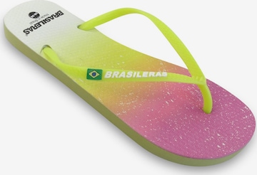 Brasileras Strand-/badschoen 'Cosmic' in Geel: voorkant