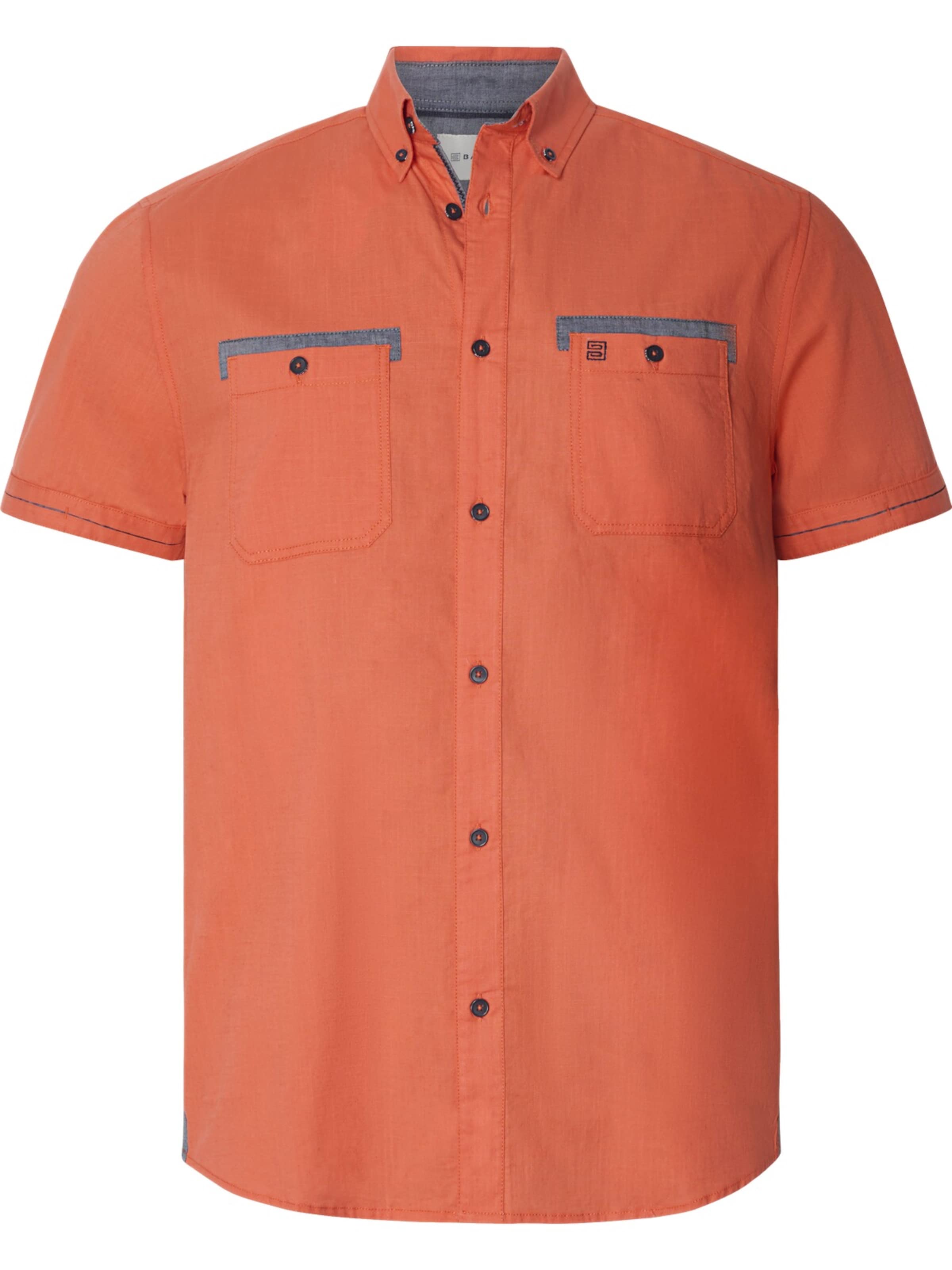 BABISTA Regular fit Button Up Shirt 'Vinclo' in Orange: front