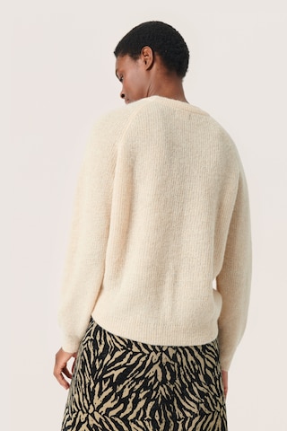 SOAKED IN LUXURY Strickpullover 'Tuesday' in Beige