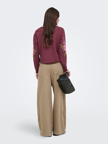 JDY Sweatshirt 'JDYPARIS' in Red