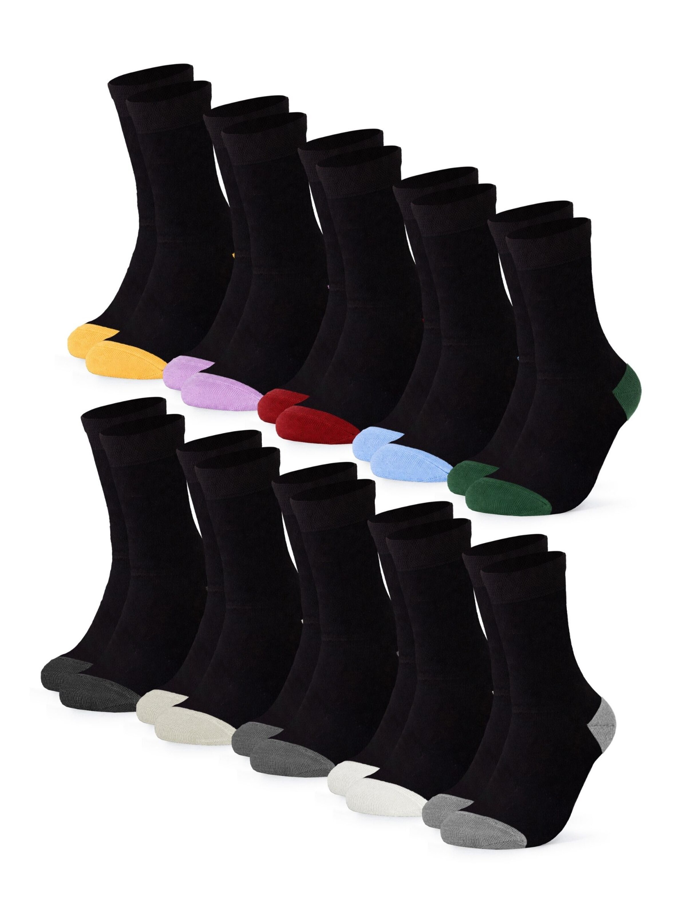 Occulto Socken 'Gertrud' in Mischfarben: Vorderseite
