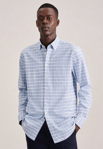 SEIDENSTICKER Regular fit Button Up Shirt in Blue: front