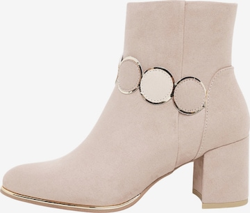 MARCO TOZZI Ankle Boots in Beige: front