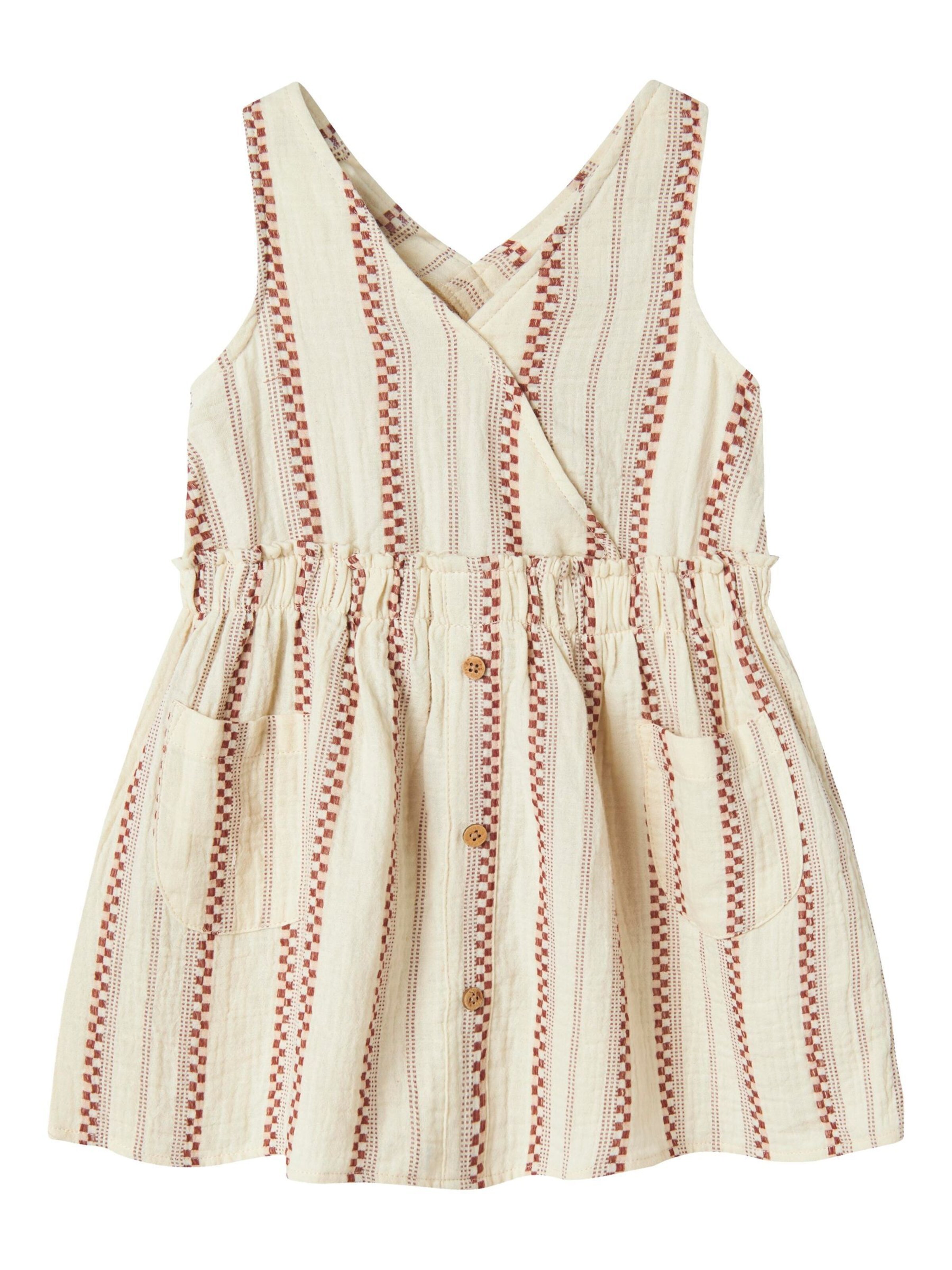 Lil'Atelier Kleid in braun / weiß, Produktansicht