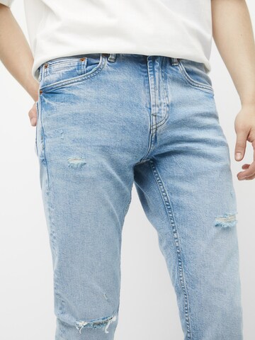 Coupe slim Jean Pull&Bear en bleu