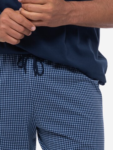 Ammann Short Pajamas 'Night & Home Cotton' in Blue