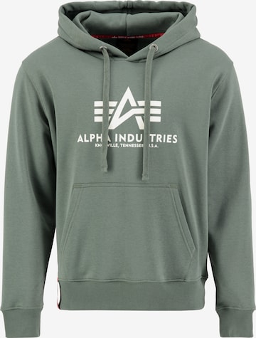 ALPHA INDUSTRIES Суичър в зелено: отпред