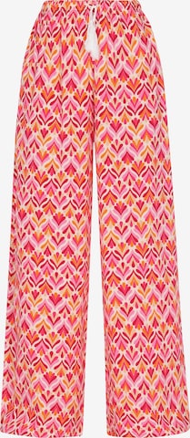 IZIAWide Leg/ Široke nogavice Hlače 'Spring Summer' - roza boja: prednji dio