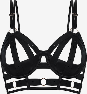 Hunkemöller Balconette Rintaliivi 'Athena' värissä musta: etupuoli