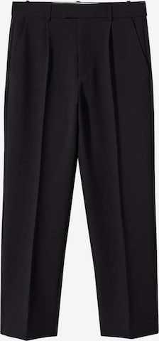 MANGO Regular Pleat-Front Pants 'Fortun' in Black: front