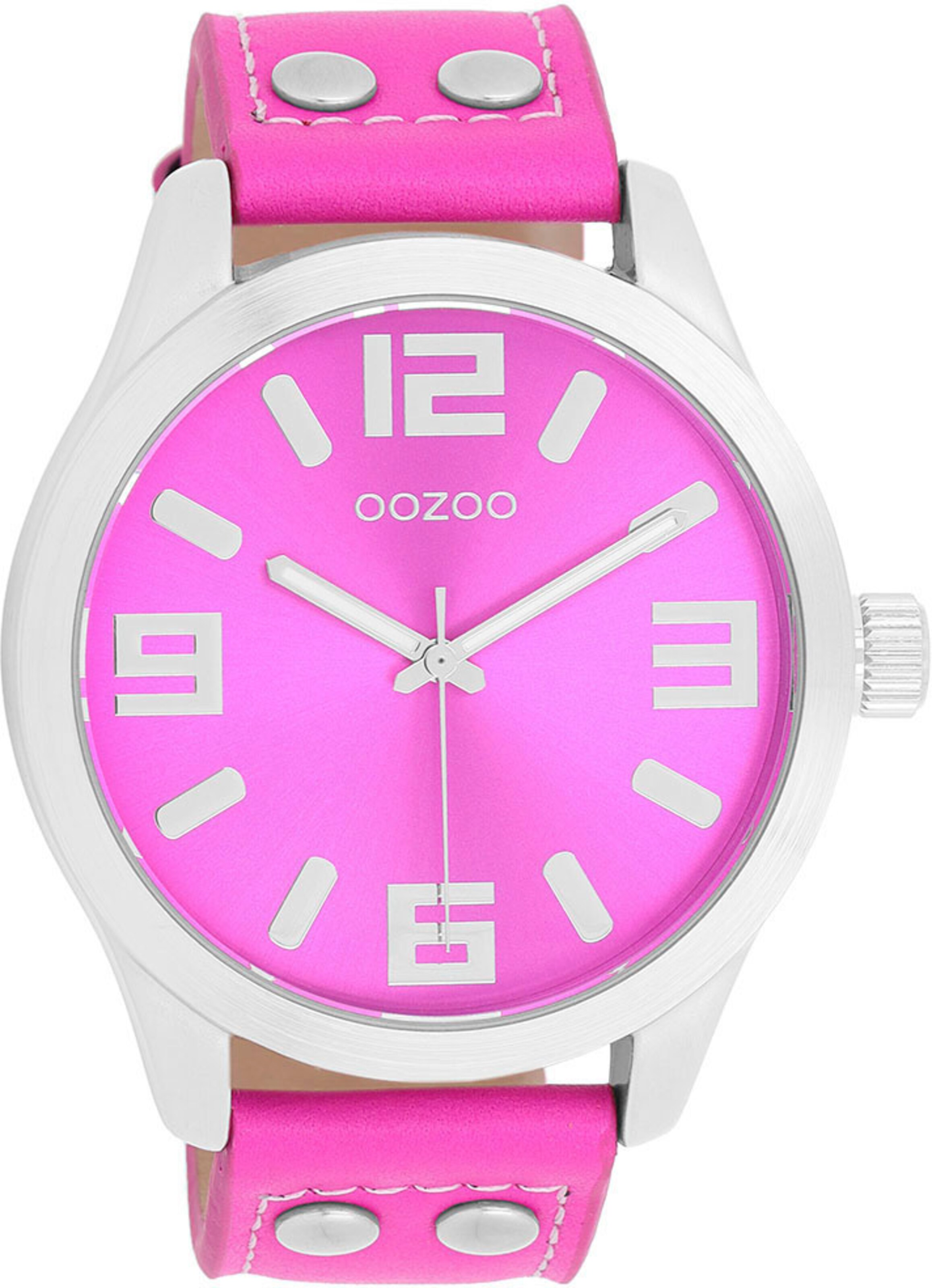 OOZOO Analog Watch in Pink: front