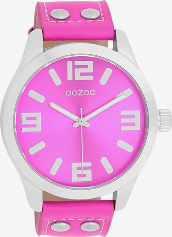 OOZOO Analog Watch in Pink: front