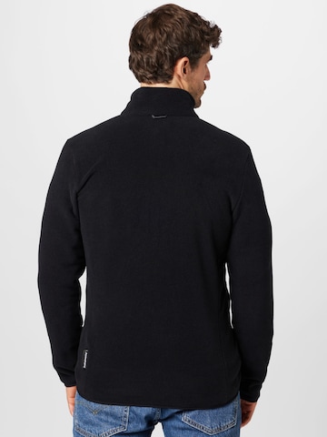 JACK WOLFSKIN Athletic Fleece Jacket 'Beilstein' in Black