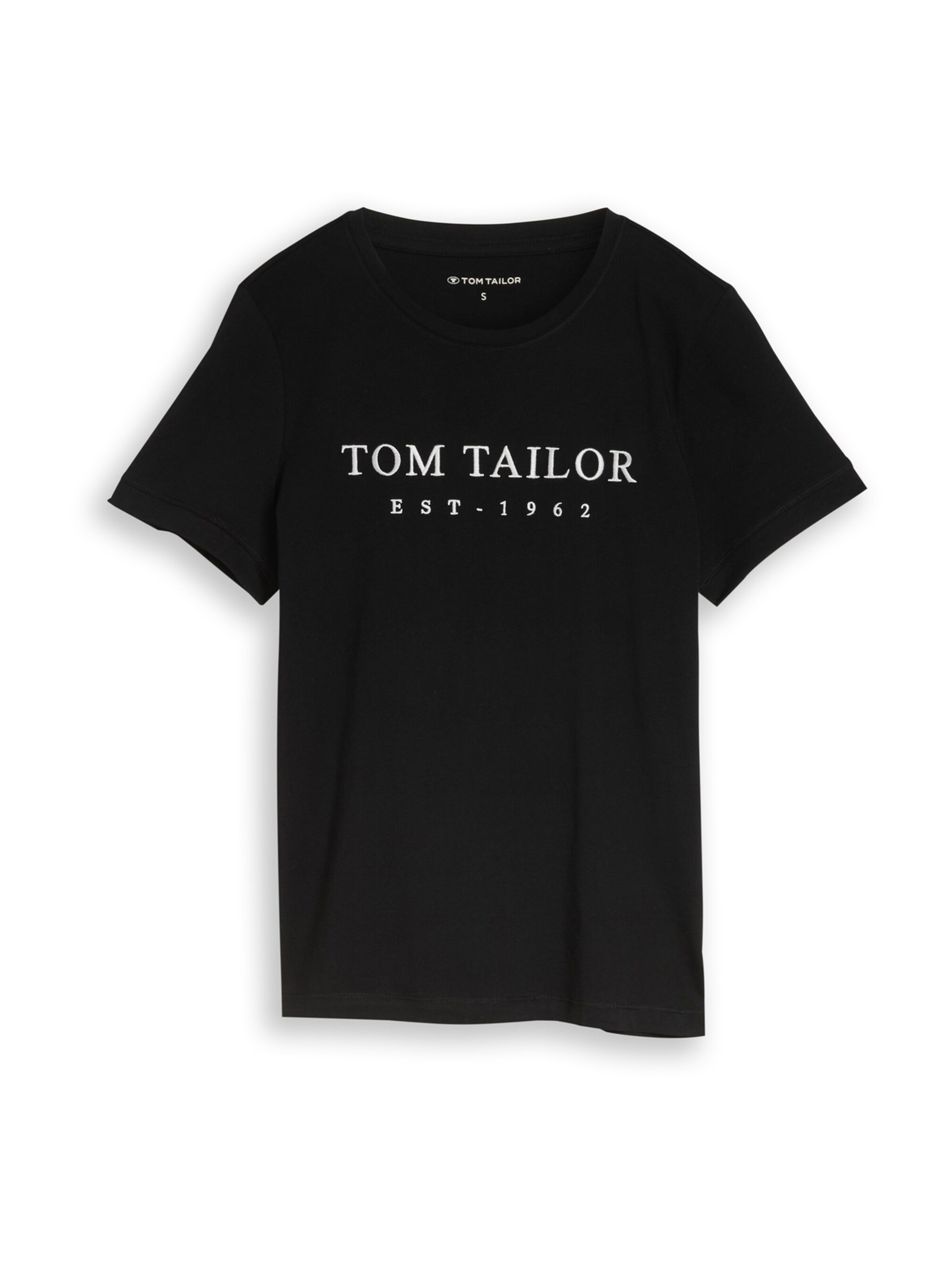 TOM TAILOR Majica | črna barva: sprednja stran