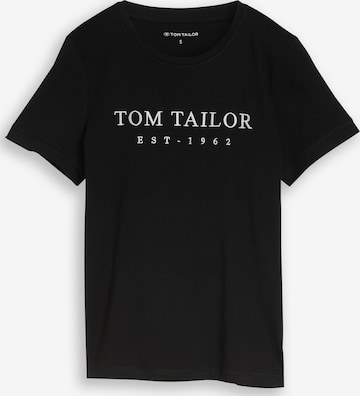 TOM TAILOR Majica | črna barva: sprednja stran