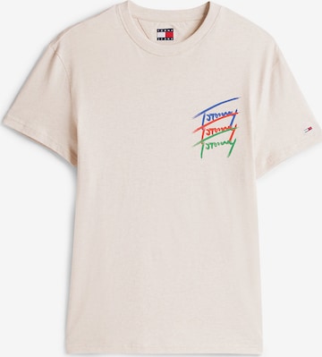 T-Shirt Tommy Jeans en beige : devant