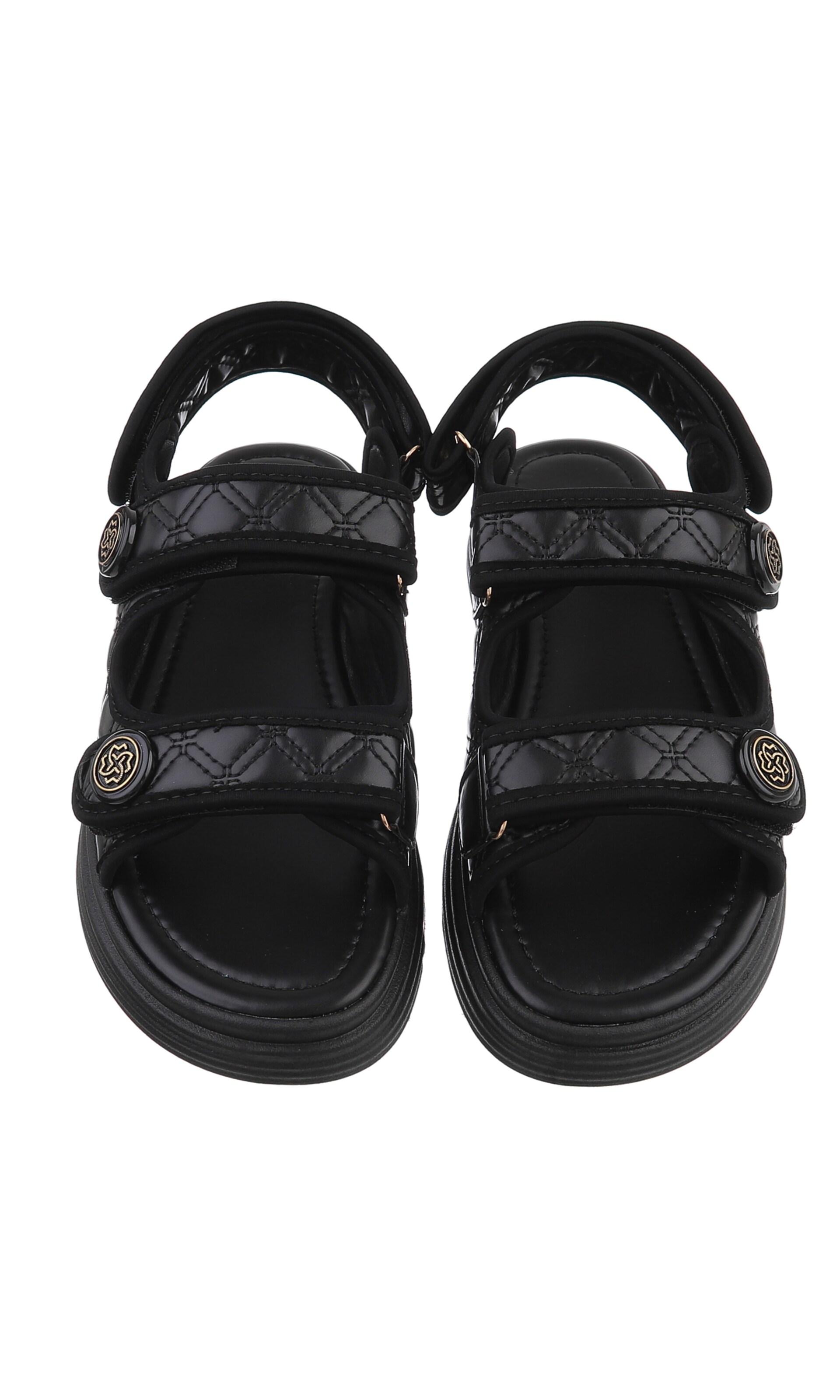 Ital-Design Strap Sandals in Black