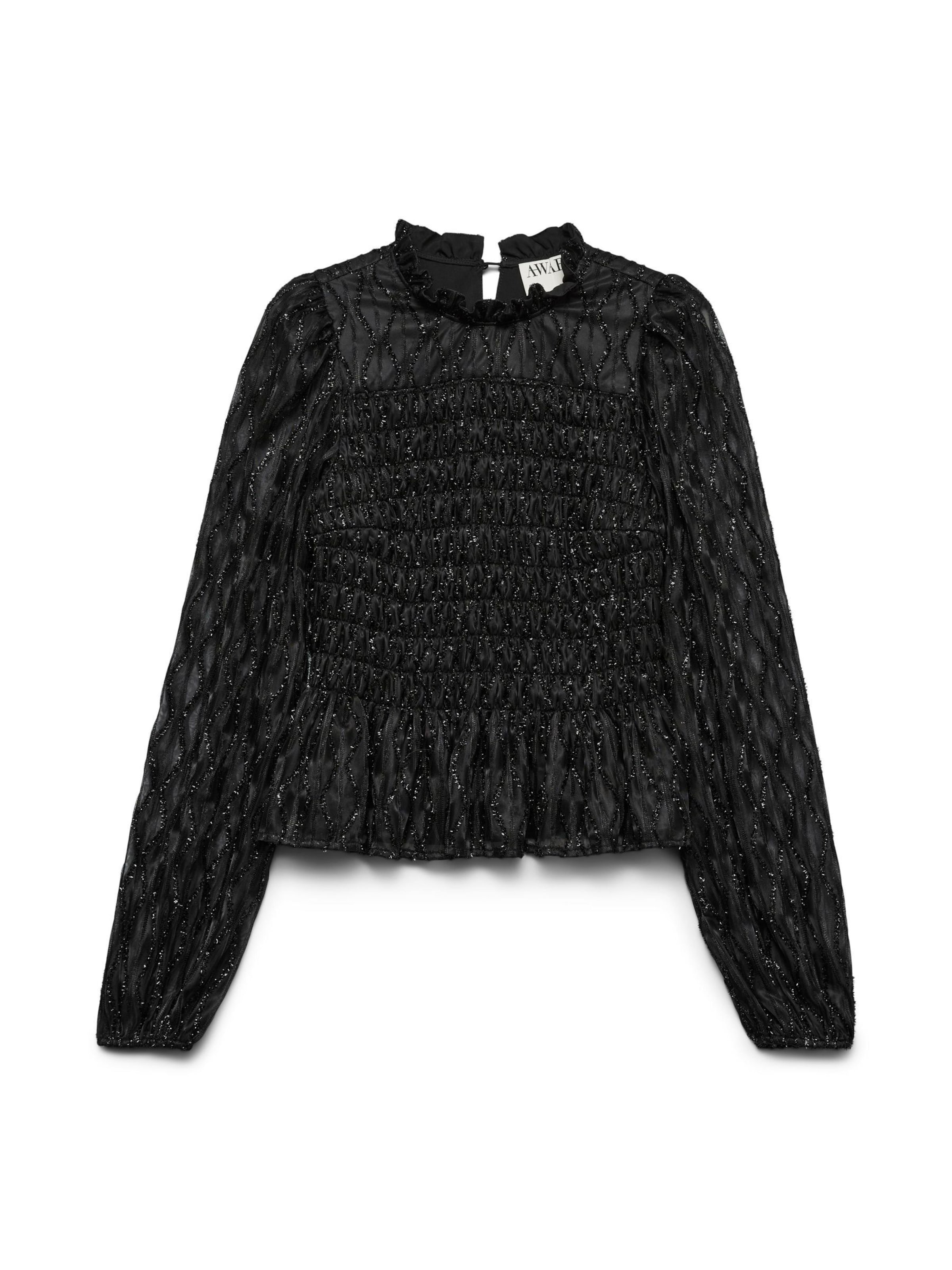 VERO MODA - Blusa 'AWNOLITA' en negro: frente