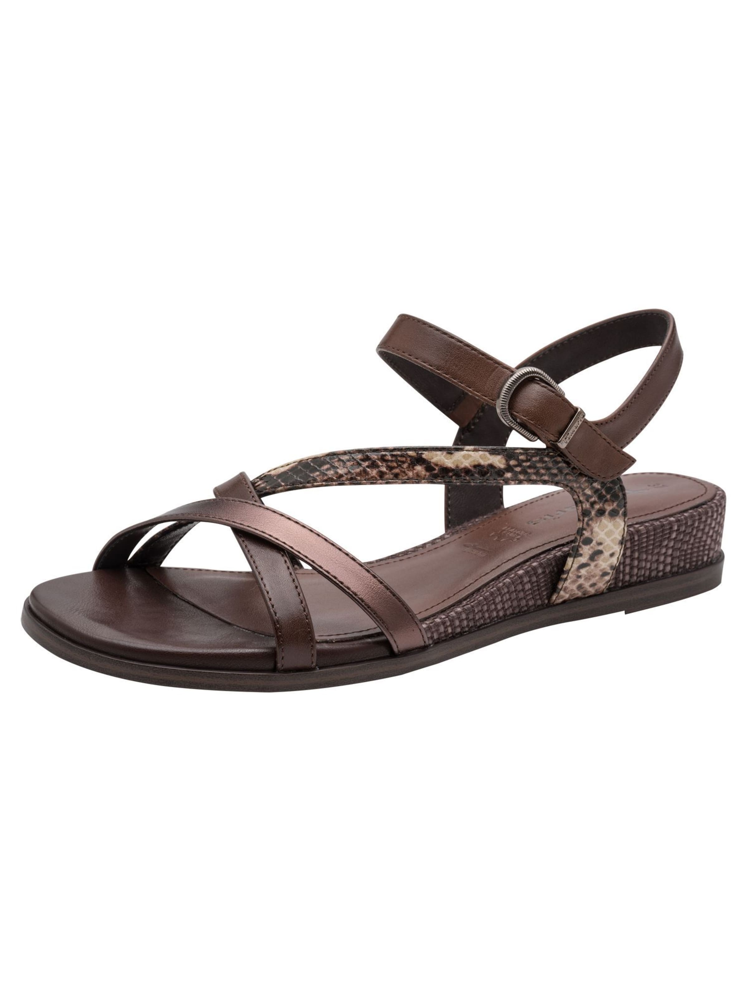 Sandales Tamaris en marron : devant