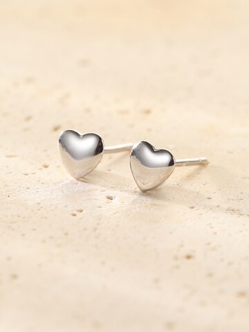 Hey Happiness Ohrringe 'Love Heart'‌‌‌‌‌‌ in Silber