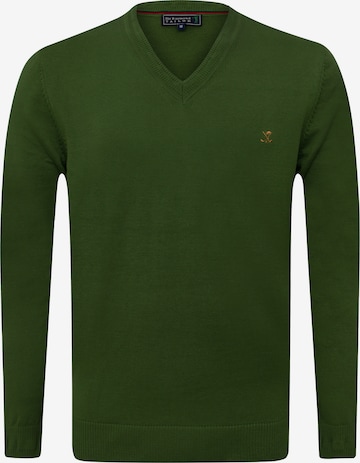 Pullover 'Los Angeles' di Sir Raymond Tailor in verde: frontale