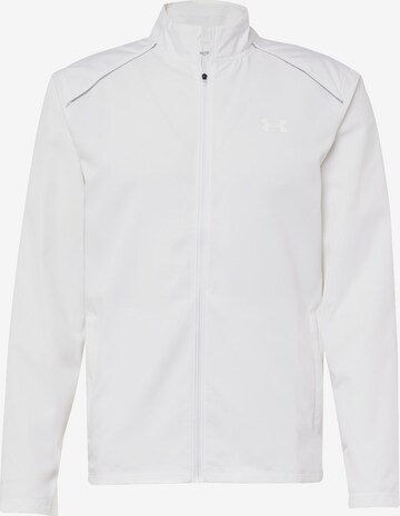 UNDER ARMOUR Athletic Jacket 'Storm' in White: front