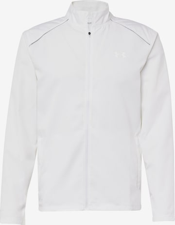 UNDER ARMOUR Athletic Jacket 'STORM' in White: front