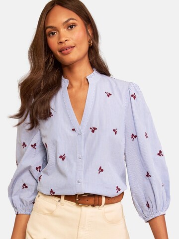 love & roses Bluse in Blau: Vorderseite