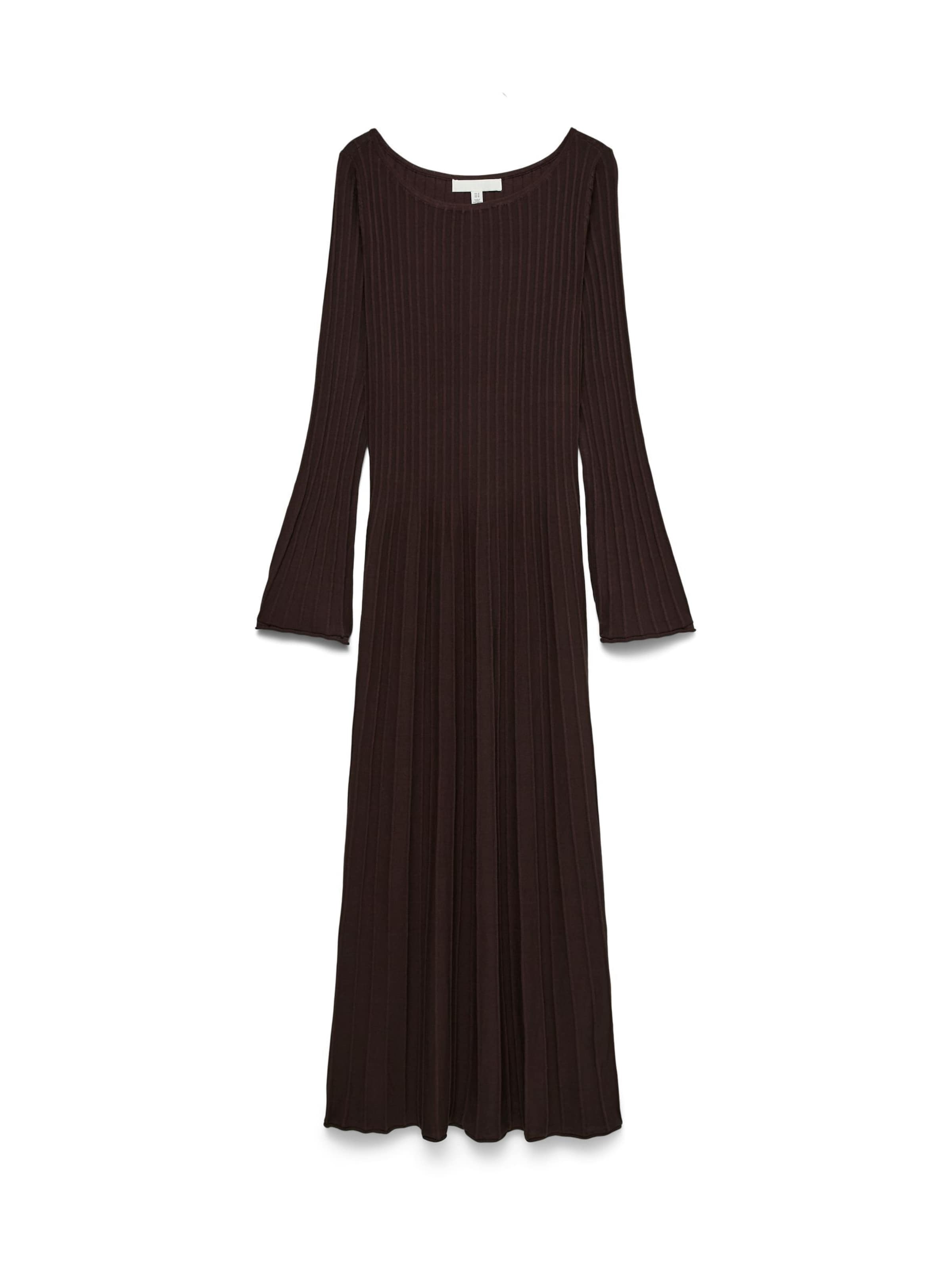 Robes en maille VERO MODA en marron : devant