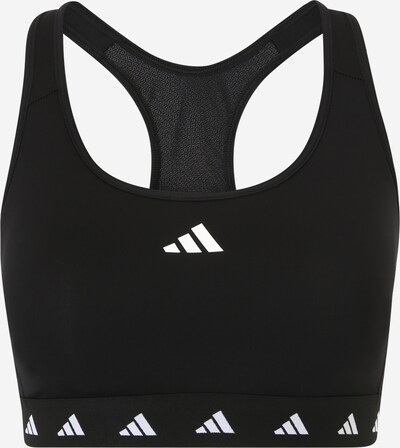 ADIDAS PERFORMANCE Soutien-gorge de sport 'Powerreact Training Medium-support Techfit' en noir / blanc, Vue avec produit