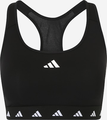 juoda ADIDAS PERFORMANCE Biustjė Sportinė liemenėlė 'Powerreact Training Medium-support Techfit': priekis
