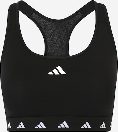 ADIDAS PERFORMANCE Sports bra 'Powerreact Training Medium-support Techfit' in Black / White, Item view