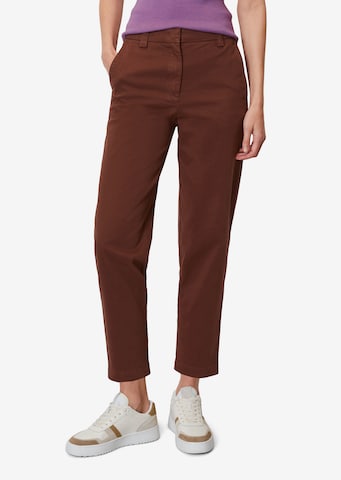 Marc O'Polo Regular Chino trousers 'Kalni' in Brown: front