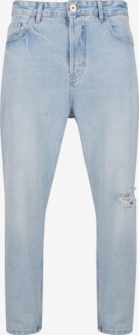 2Y Premium Tapered Jeans in Blauw: voorkant