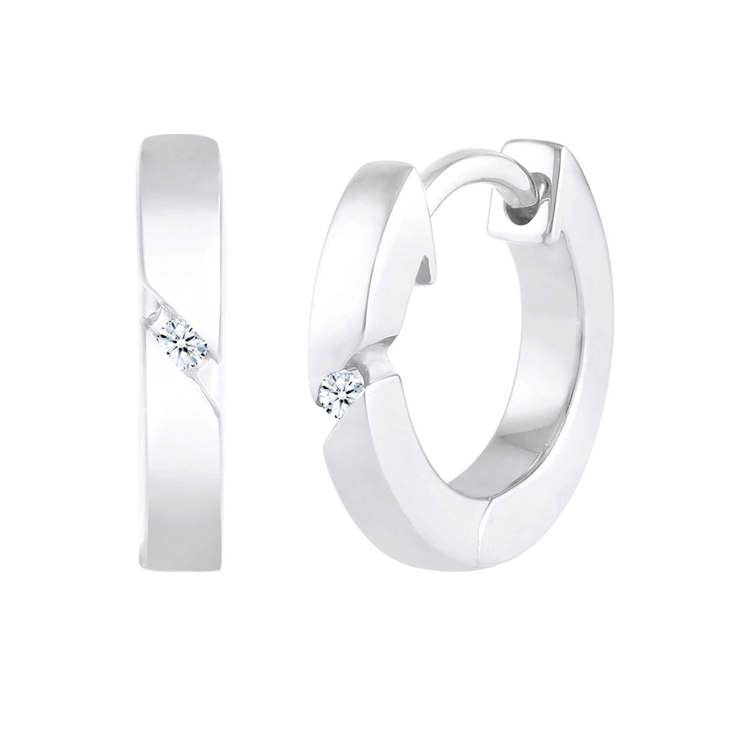 Elli DIAMONDS Earrings 'Diamant' in Silver