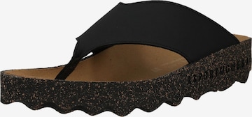 Tongs Asportuguesas en noir : devant