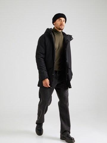 JACK & JONES Winter parka 'JJETrek' in Black