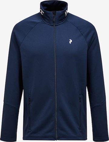 Veste en polaire PEAK PERFORMANCE en bleu : devant