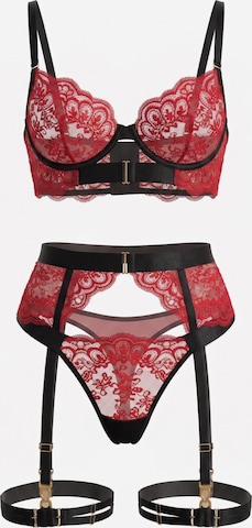Orchibelle Underwear Sets 'Marielle' in Red: front