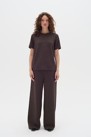 InWear Wide Leg Hose 'Gincent' in Braun