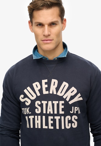 Sweat-shirt 'Athletic Essentials' Superdry en bleu