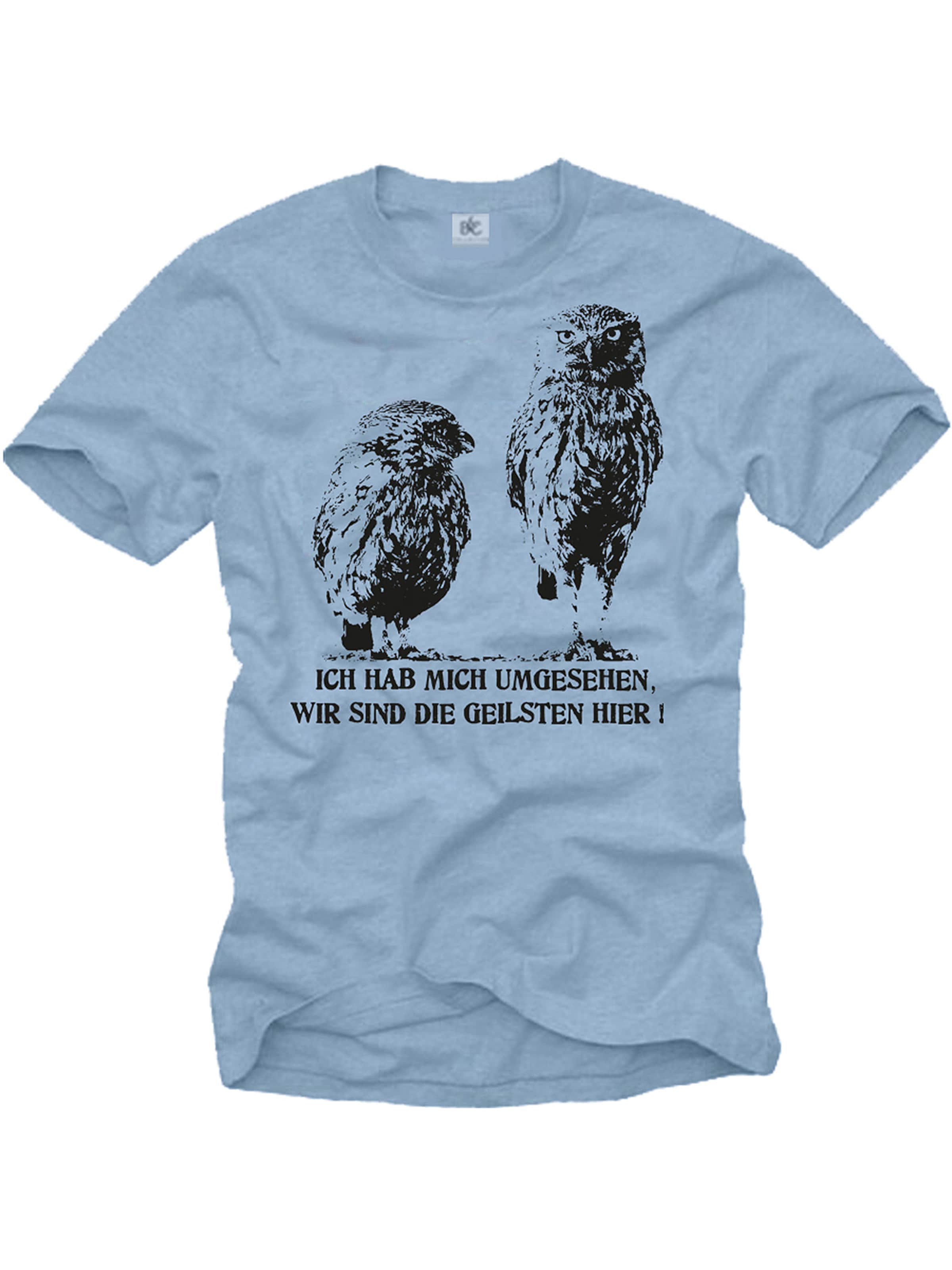 MAKAYA Shirt 'Ich hab mich umgesehen' in Blue