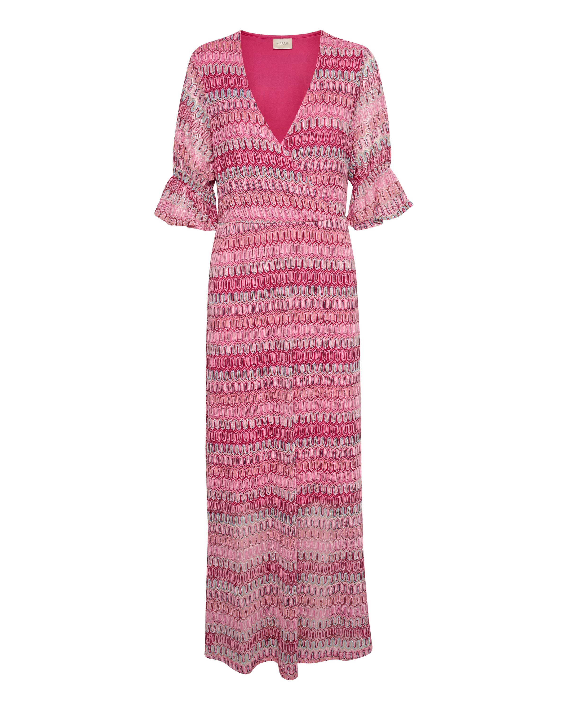 Cream Jurk 'Cova ' in Rood: voorkant