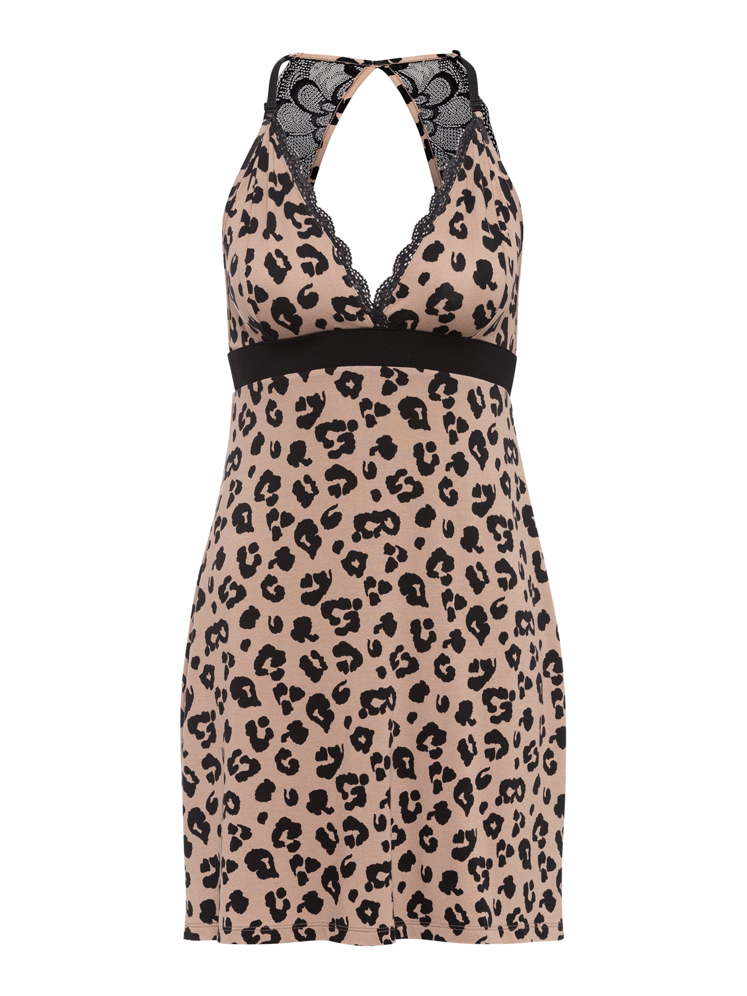 LASCANA Negligé in Bruin: voorkant