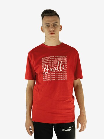 Qualle T-Shirt '100% Respekt' in Rot: predná strana