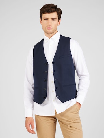 Gilet de costume TOPMAN en bleu : devant