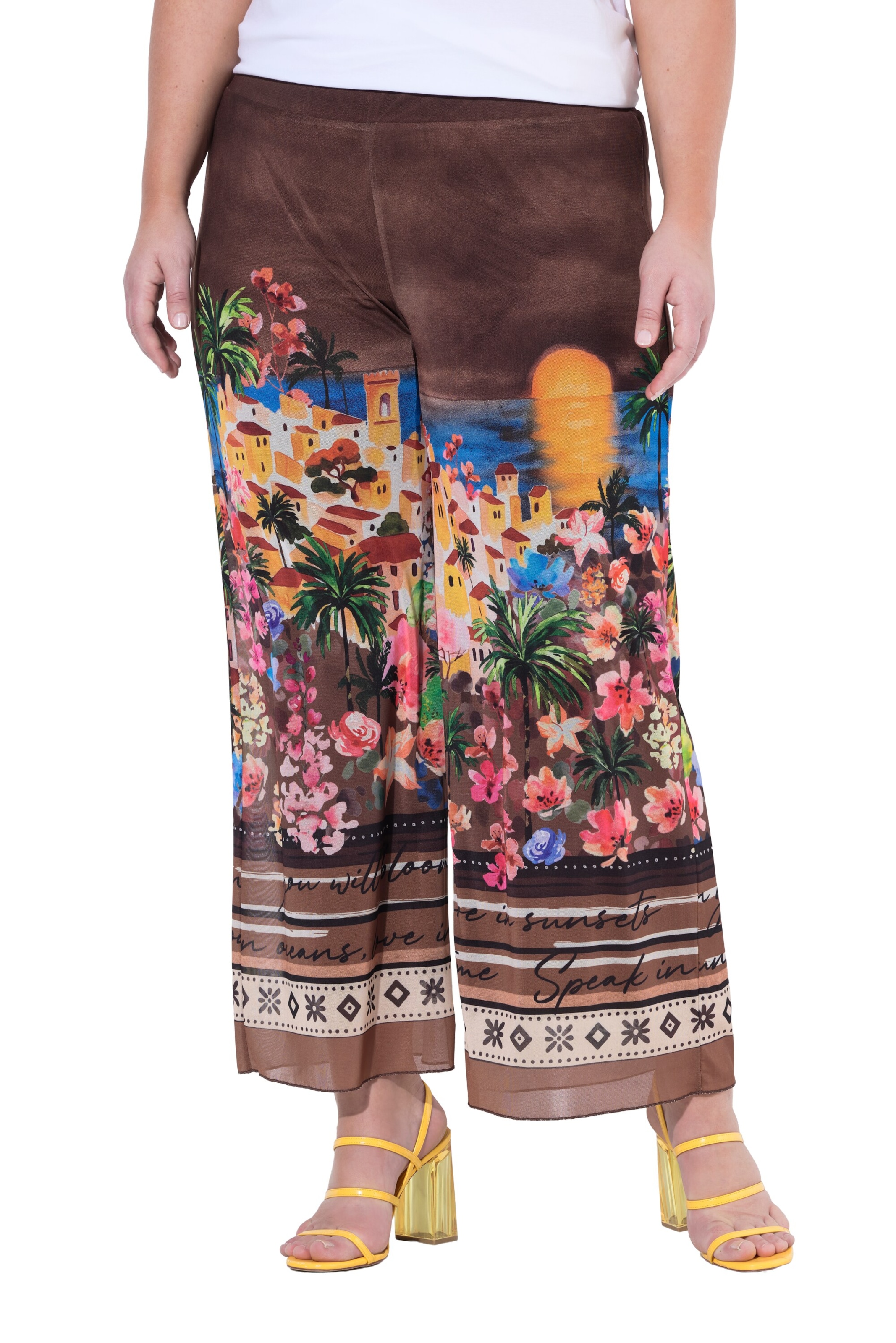MIAMODA Loose fit Trousers in Brown: front